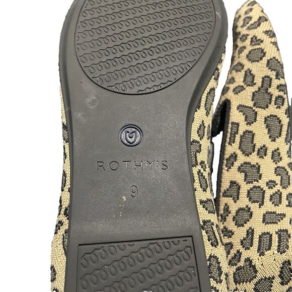 Rothy's The Loafer Spotted Leopard Print Size 9 Wide Women's Slip On Shoes - Picture 9 of 9